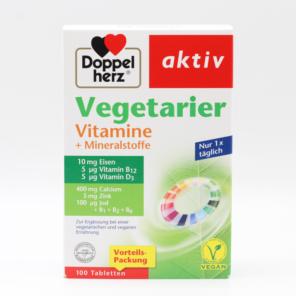 DOPPELHERZ Vegetarier Vitamine+Mineralstoffe aktiv DOPPELHERZ Vegetarier Vitamine+Mineralstoffe aktiv