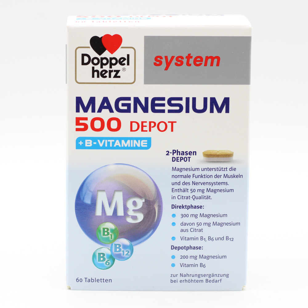 DOPPELHERZ Magnesium 500 Depot system Tabletten DOPPELHERZ Magnesium 500 Depot system Tabletten