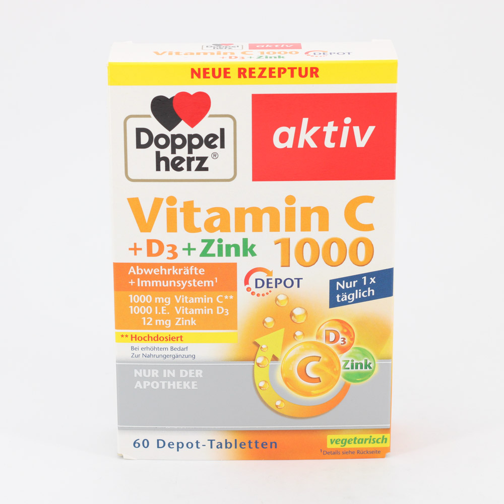 DOPPELHERZ Vitamin C 1000+D3+Zink Depot Tabletten DOPPELHERZ Vitamin C 1000+D3+Zink Depot Tabletten
