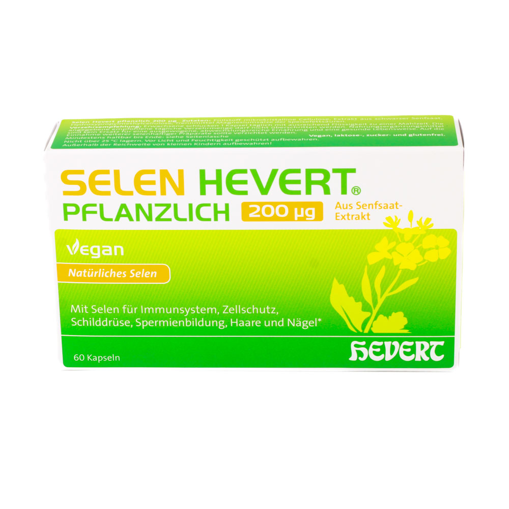 SELEN HEVERT pflanzlich 200 μg Kapseln SELEN HEVERT pflanzlich 200 μg Kapseln