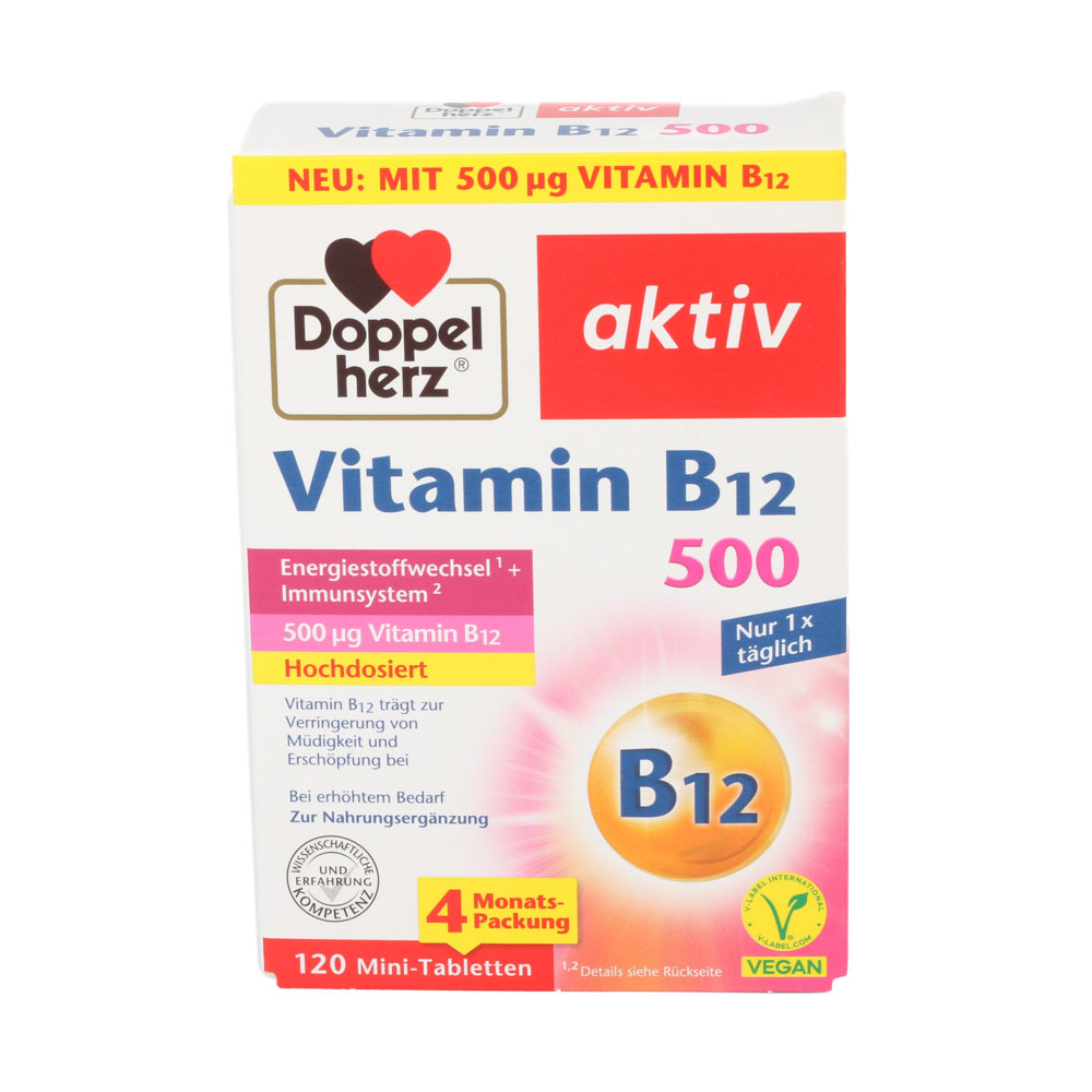 DOPPELHERZ Vitamin B12 500 Tabletten DOPPELHERZ Vitamin B12 500 Tabletten