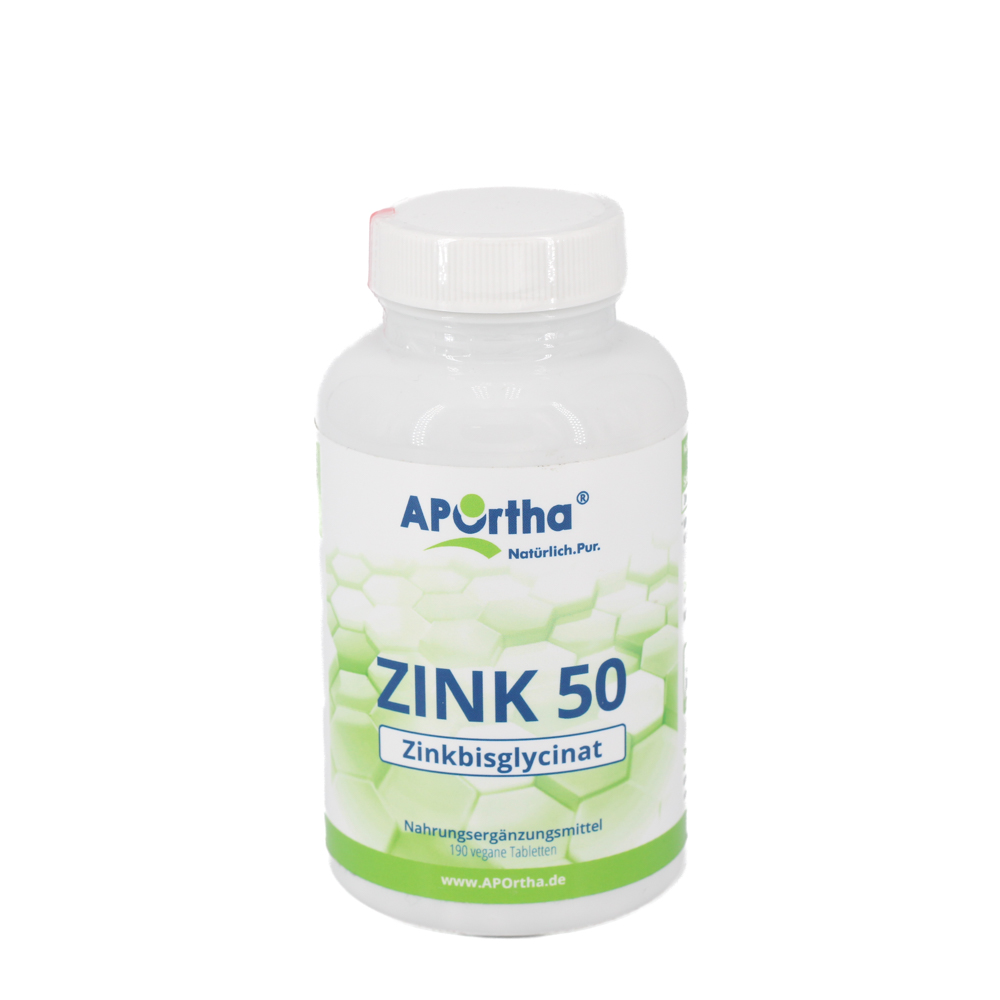 APORTHA Zink 50 Zinkbisglycinat vegan Tabletten APORTHA Zink 50 Zinkbisglycinat vegan Tabletten