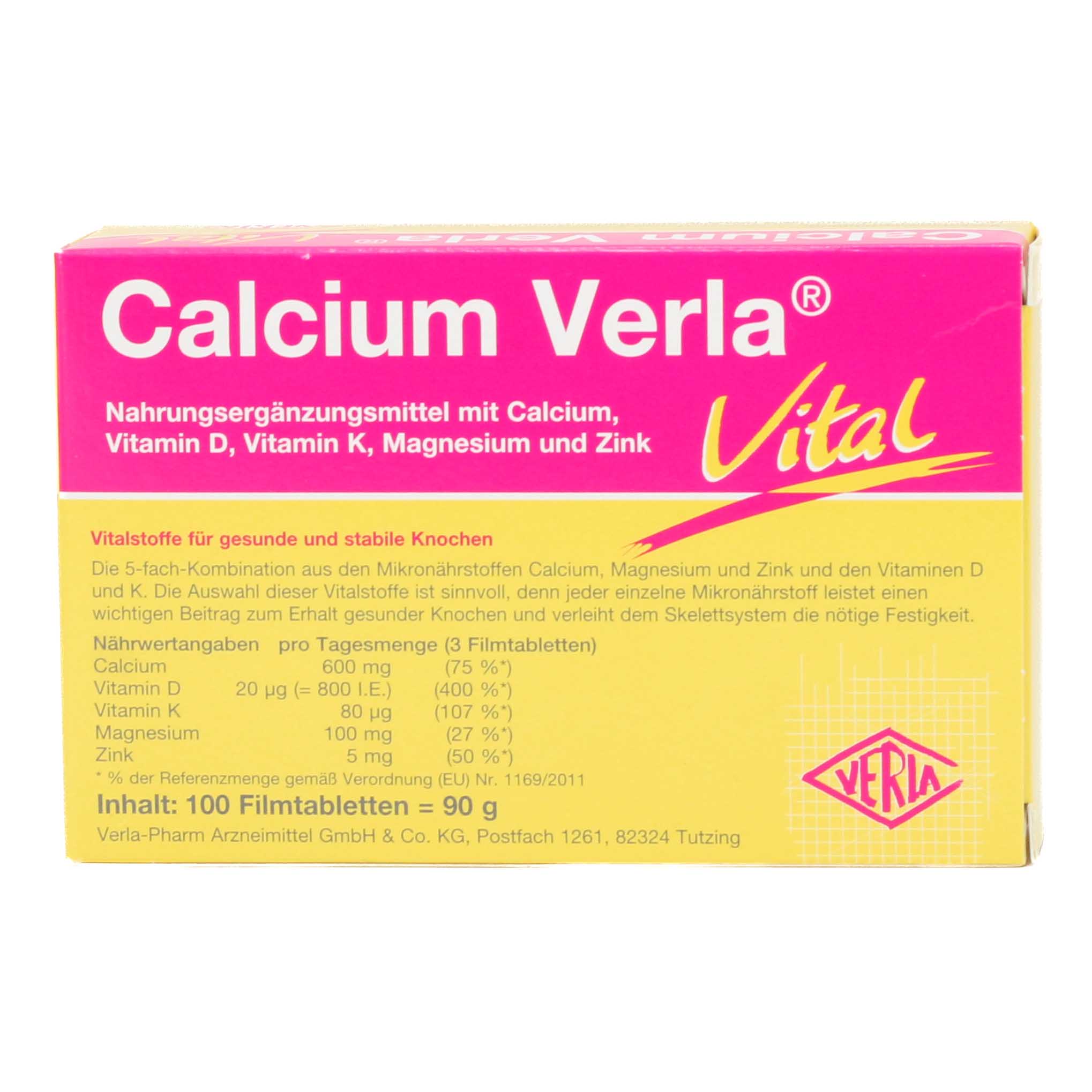 CALCIUM VERLA Vital Filmtabletten CALCIUM VERLA Vital Filmtabletten