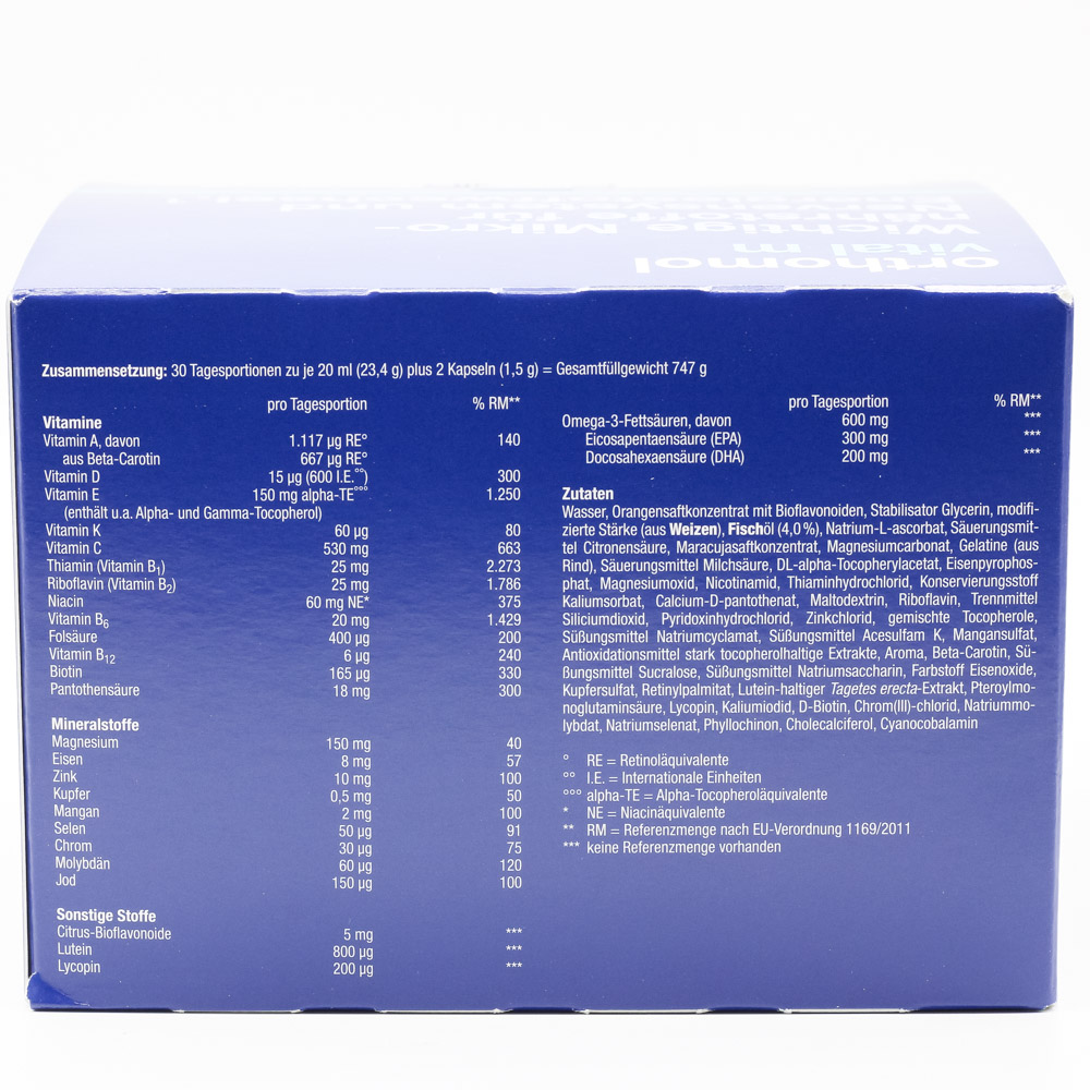 ORTHOMOL Vital M Trinkfläschchen/Kaps.Kombipack. ORTHOMOL Vital M Trinkfläschchen/Kaps.Kombipack.