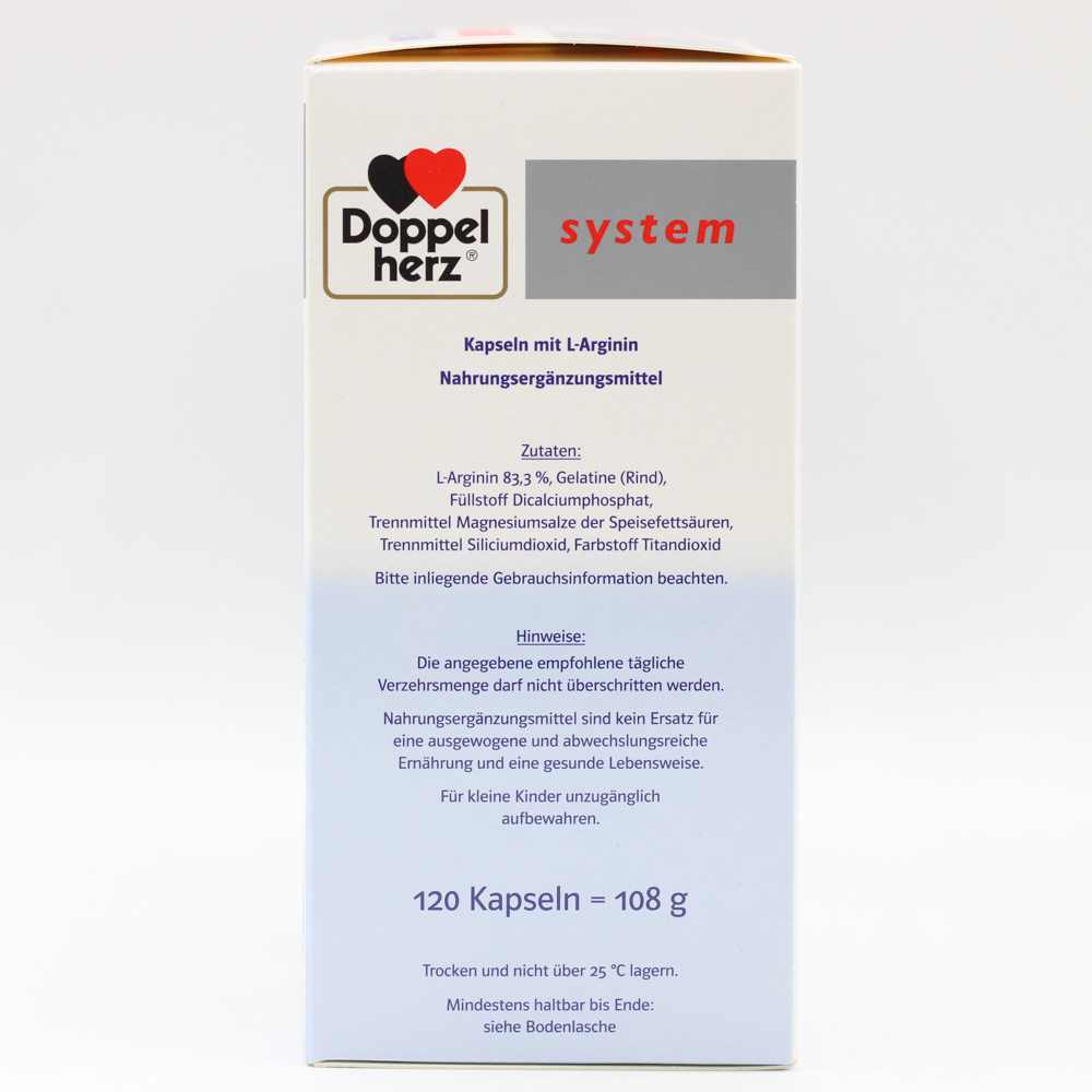 DOPPELHERZ L-Arginin Vital 3.000 system Kapseln DOPPELHERZ L-Arginin Vital 3.000 system Kapseln