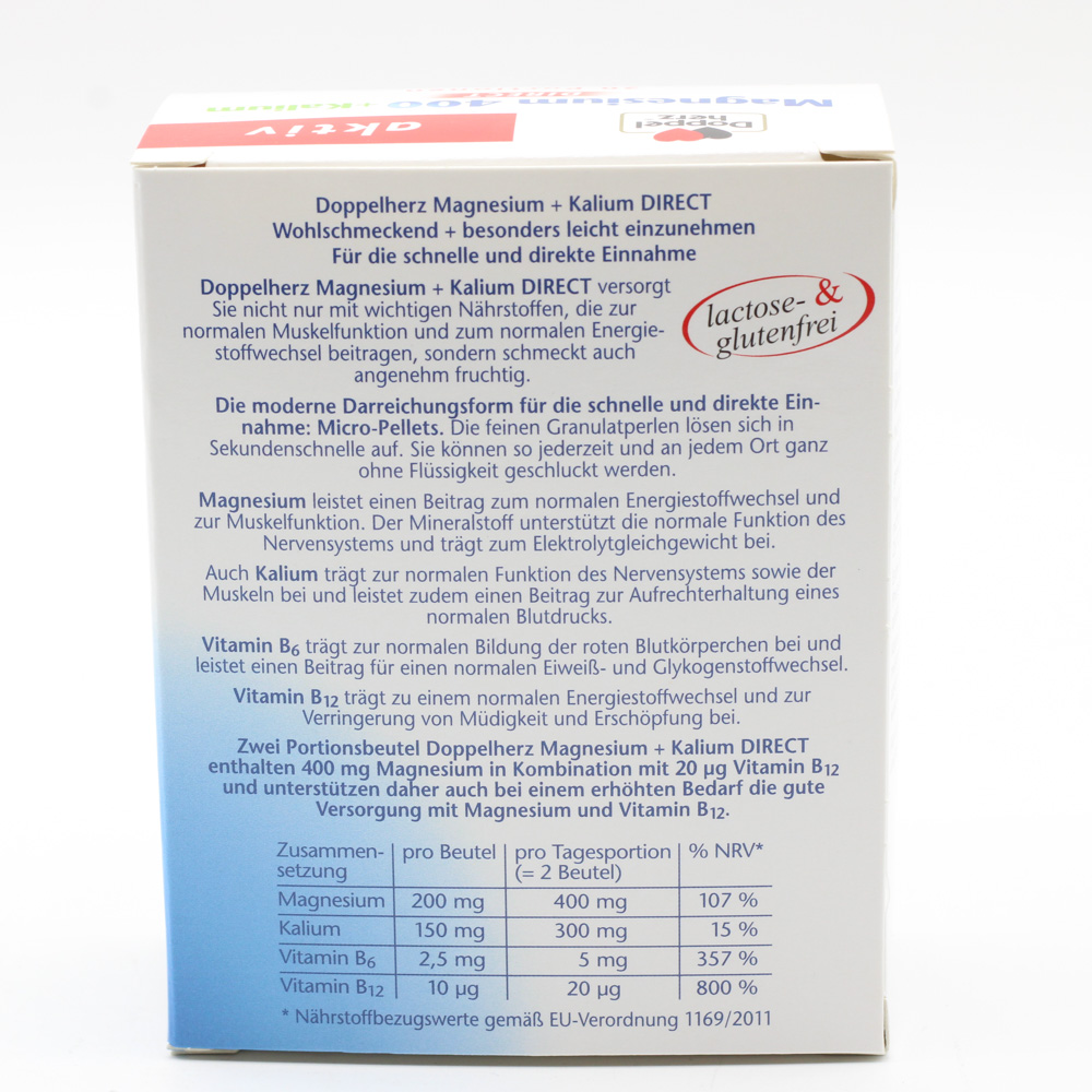 DOPPELHERZ Magnesium+Kalium DIRECT Portionsbeutel DOPPELHERZ Magnesium+Kalium DIRECT Portionsbeutel