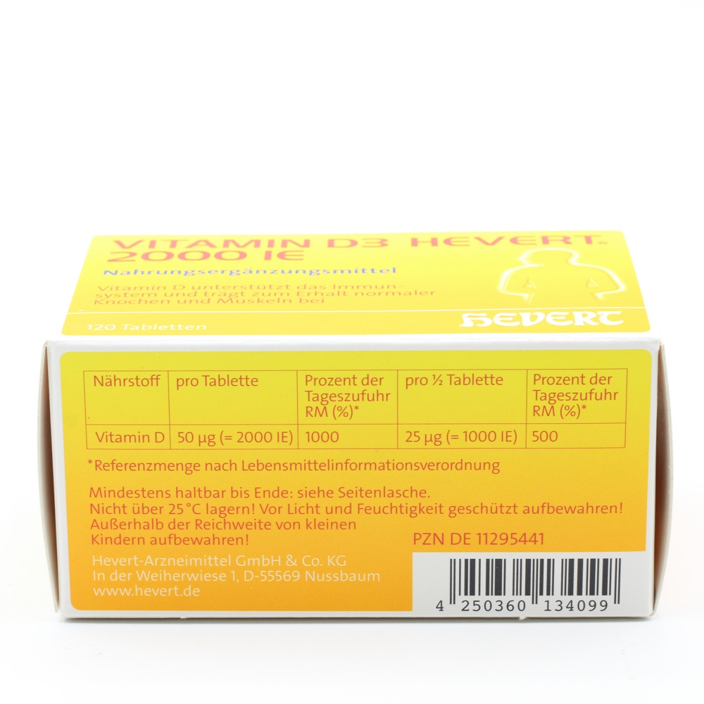 VITAMIN D3 HEVERT 2000 I.E. Tabletten VITAMIN D3 HEVERT 2000 I.E. Tabletten