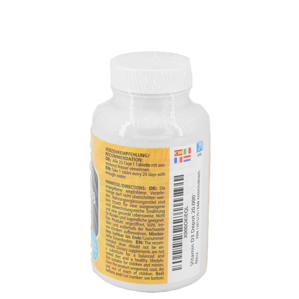 VITAMIN D3 20.000 I.E. Depot hochdosiert Tabletten VITAMIN D3 20.000 I.E. Depot hochdosiert Tabletten