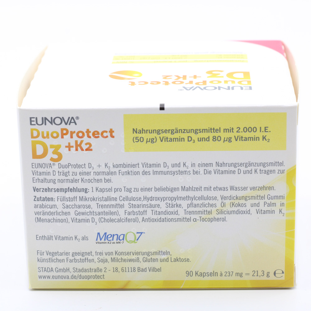 EUNOVA DuoProtect D3+K2 2000 I.E./80 μg Kapseln EUNOVA DuoProtect D3+K2 2000 I.E./80 μg Kapseln