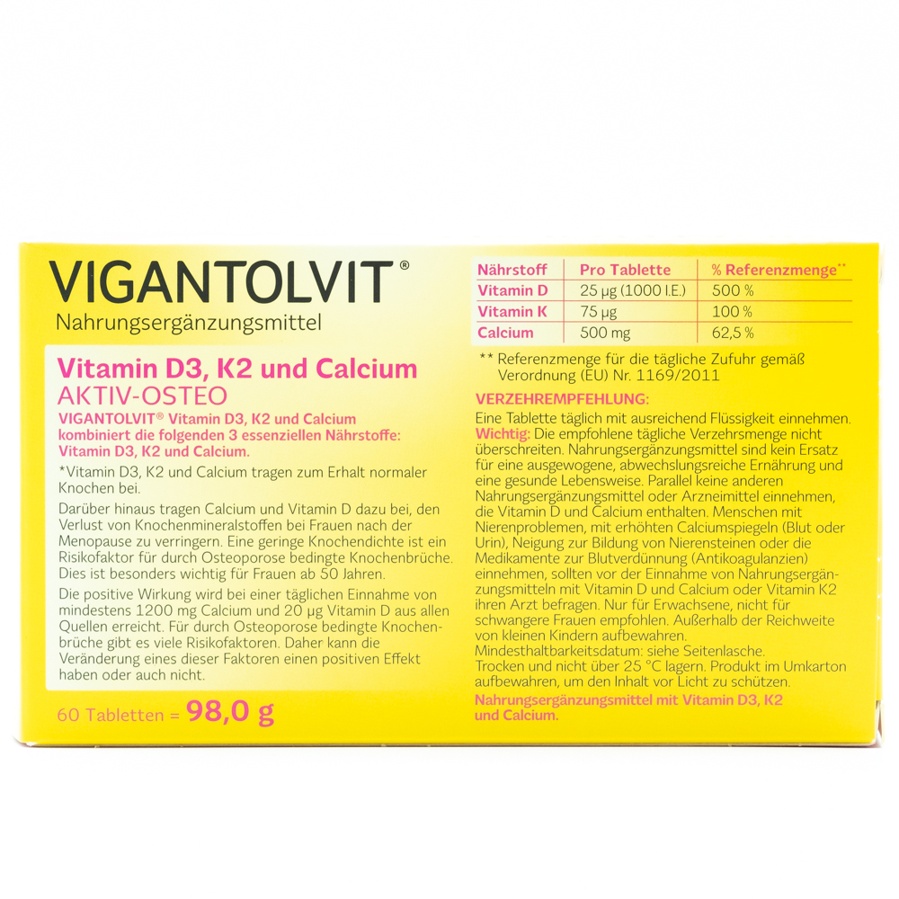 VIGANTOLVIT Vitamin D3 K2 Calcium Filmtabletten VIGANTOLVIT Vitamin D3 K2 Calcium Filmtabletten