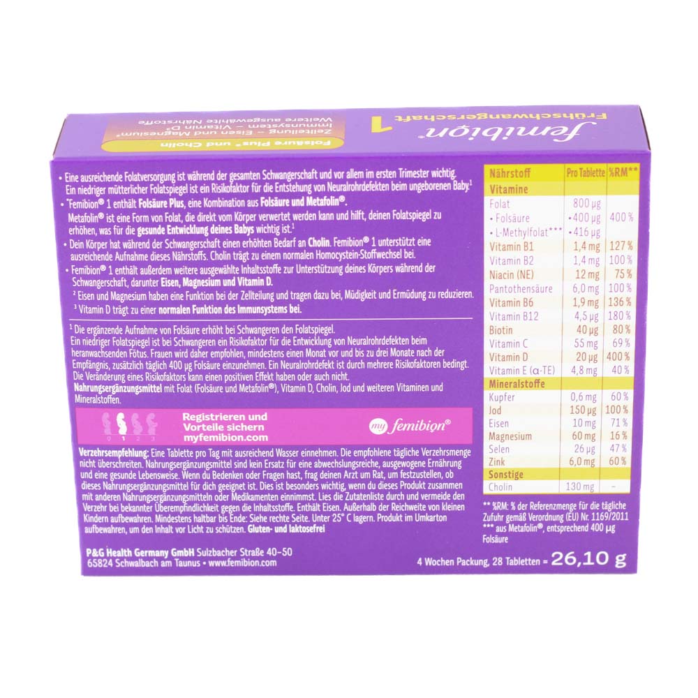 FEMIBION 1 Frühschwangerschaft Tabletten FEMIBION 1 Frühschwangerschaft Tabletten