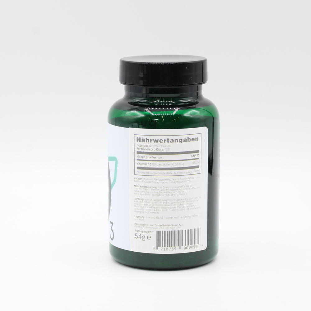 PUORI D3 Vitamin D3 2500 I.E. Weichkapseln PUORI D3 Vitamin D3 2500 I.E. Weichkapseln