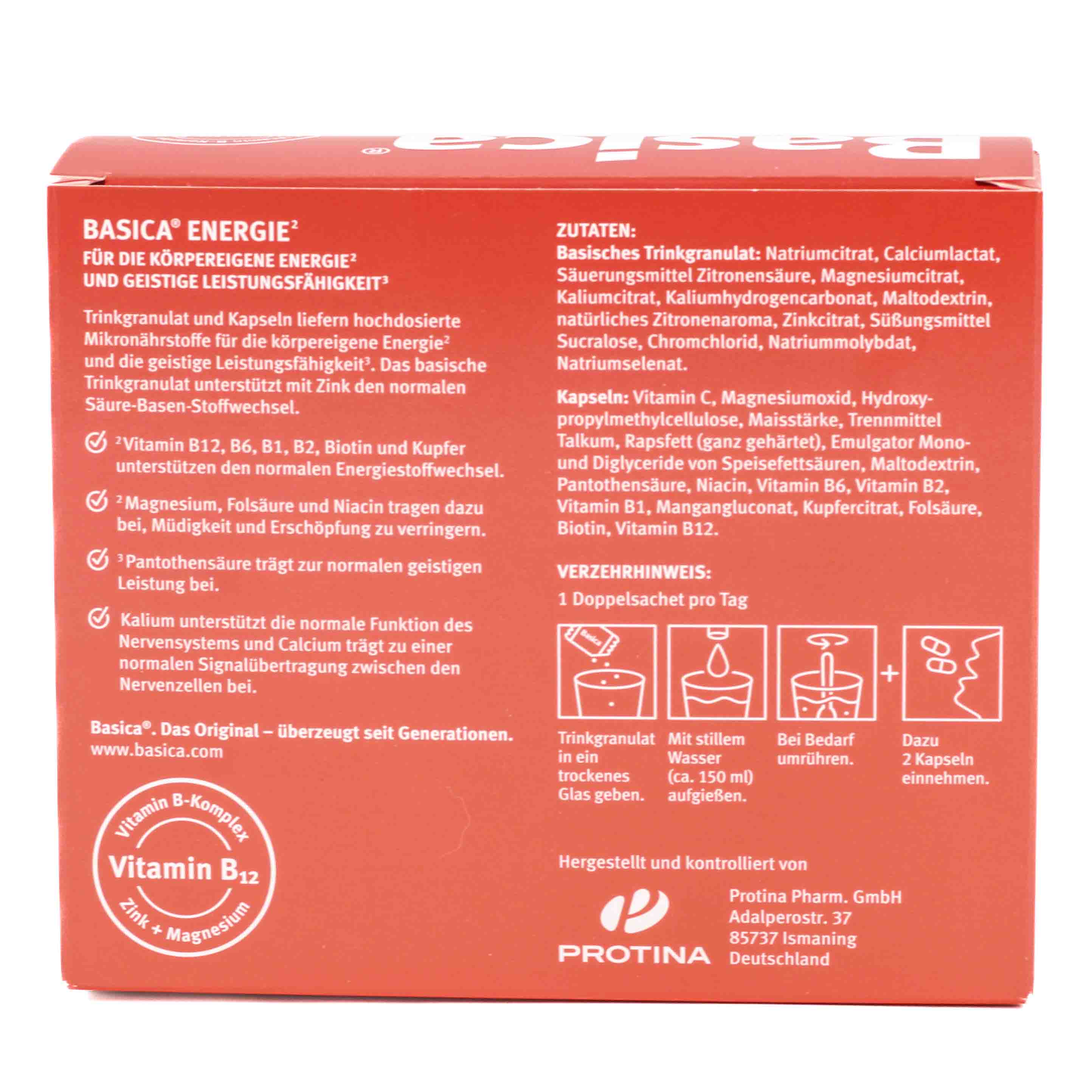 BASICA Energie Trinkgranulat+Kapseln f.7 Tage Kpg. BASICA Energie Trinkgranulat+Kapseln f.7 Tage Kpg.