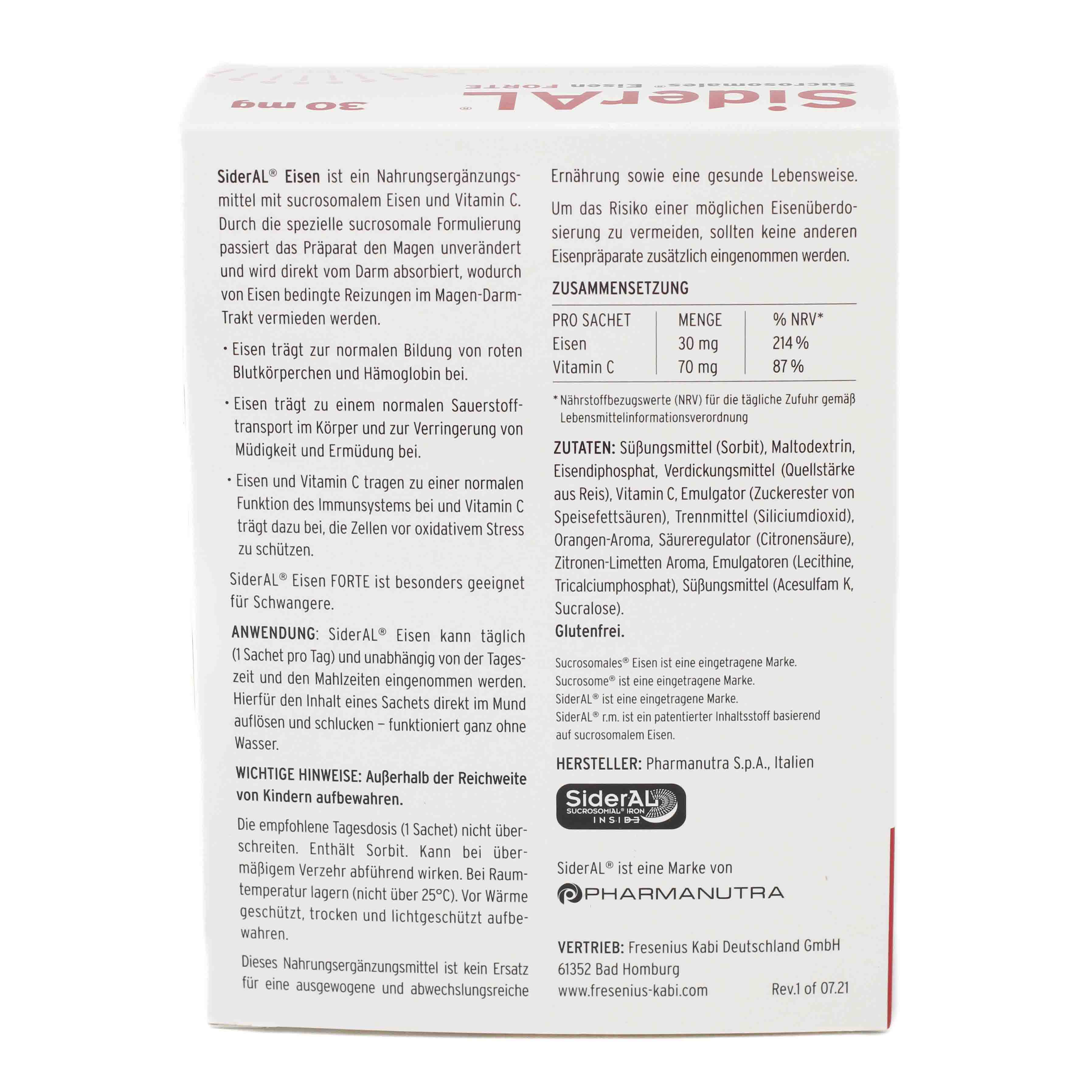 SiderAL® Eisen Forte 30mg Zitrus bei erhöhtem Eisenbedarf SiderAL® Eisen Forte 30mg Zitrus bei erhöhtem Eisenbedarf