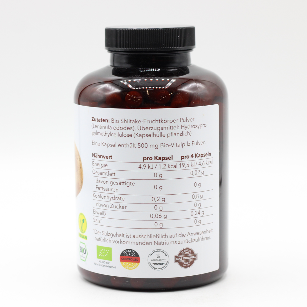 BIO SHIITAKE Pulver Kapseln Vorteilsdose BIO SHIITAKE Pulver Kapseln Vorteilsdose