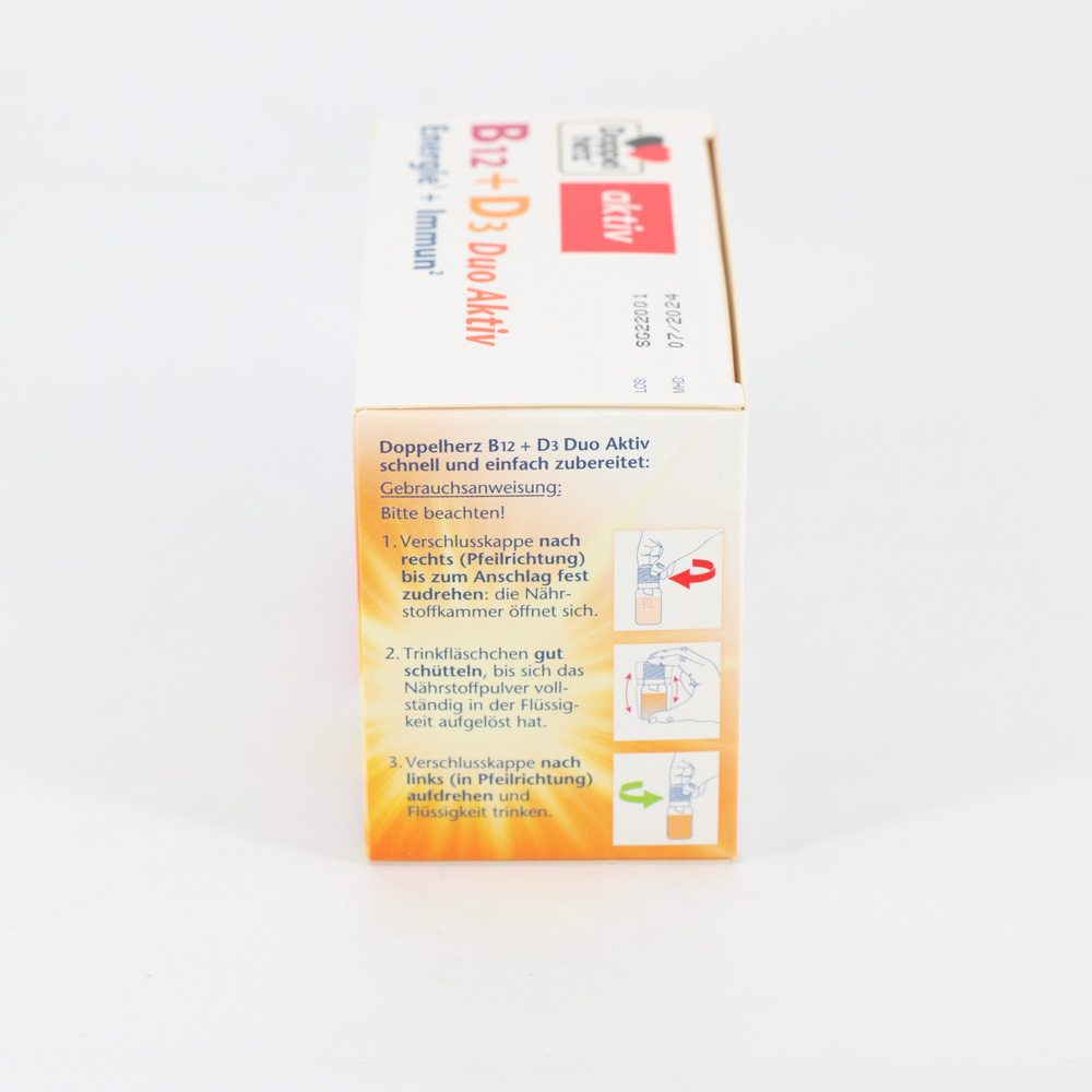 DOPPELHERZ B12+D3 Duo Aktiv Trinkampullen DOPPELHERZ B12+D3 Duo Aktiv Trinkampullen