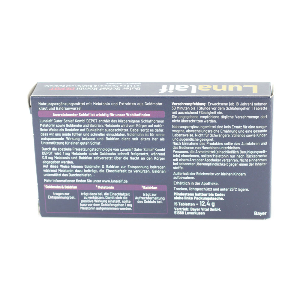 LUNALAIF Guter Schlaf Kombi Depot Tabletten LUNALAIF Guter Schlaf Kombi Depot Tabletten