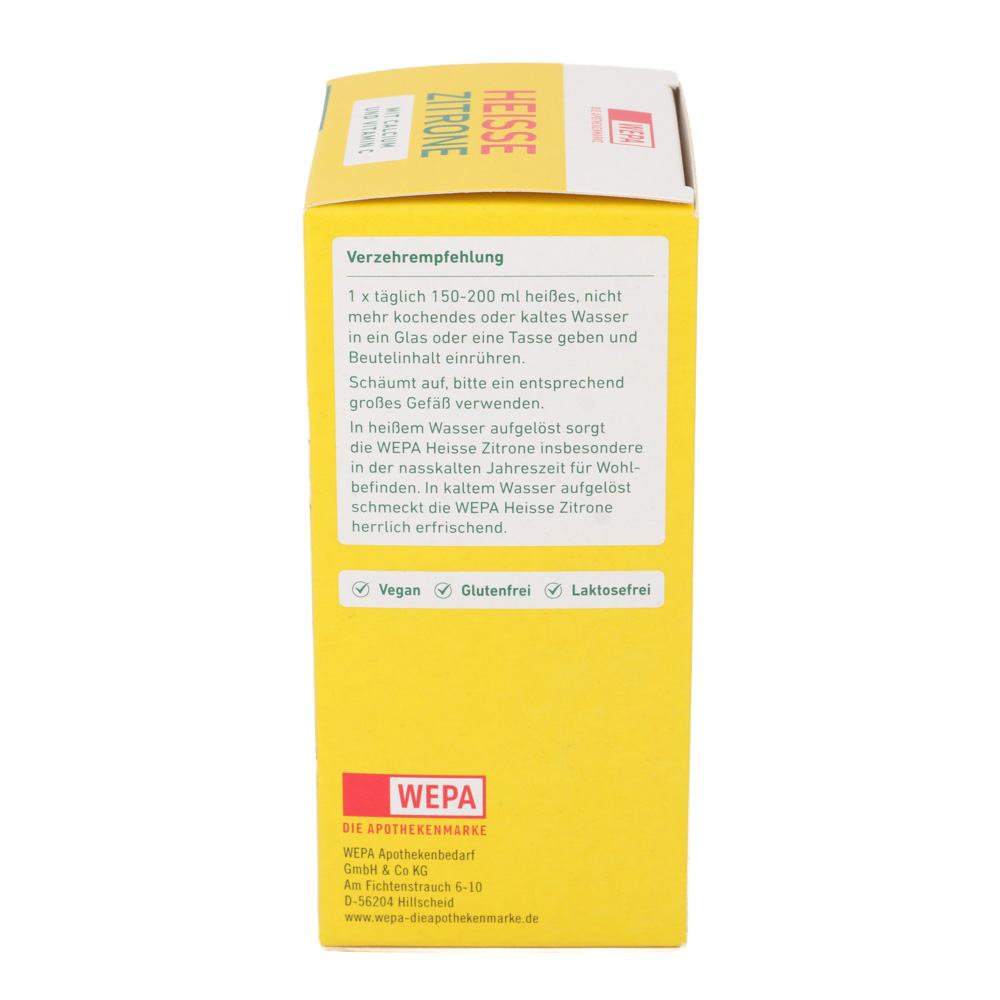 WEPA heiße Zitrone+Vit.C+Calcium zuckerfrei Pulver WEPA heiße Zitrone+Vit.C+Calcium zuckerfrei Pulver