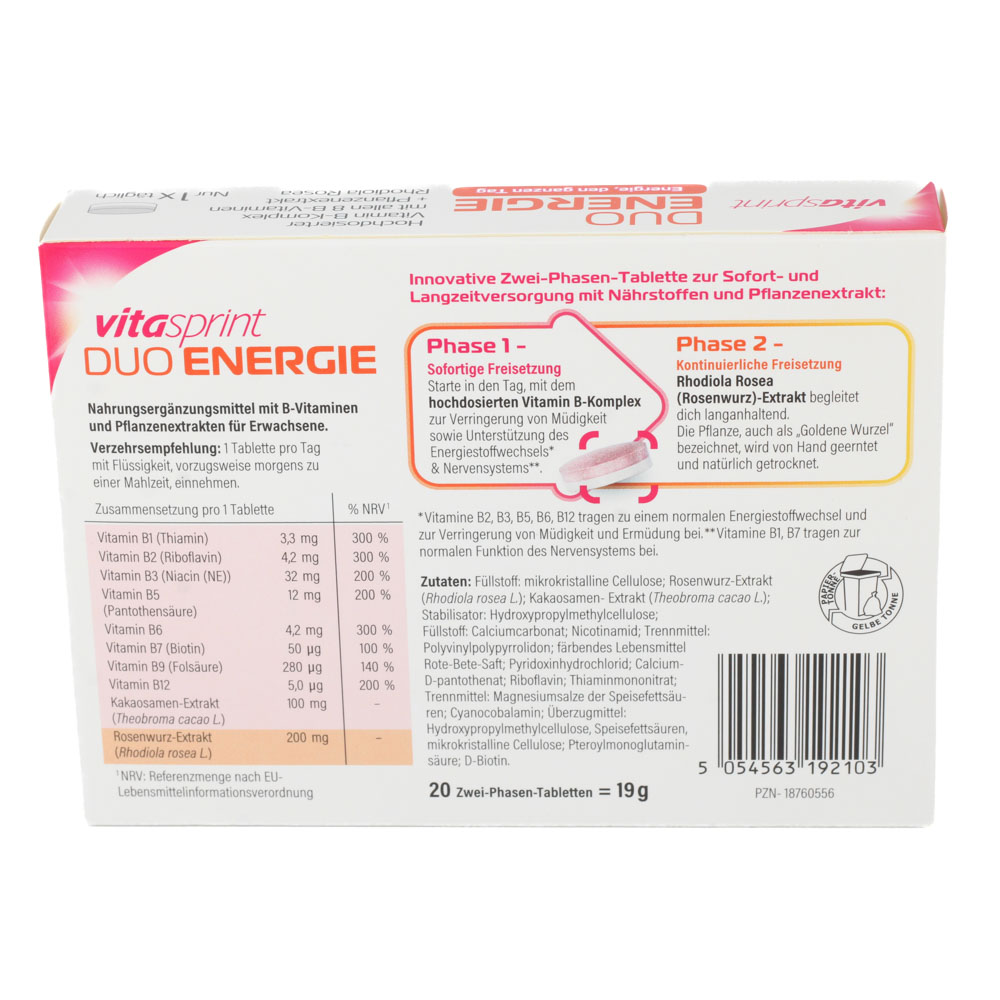 VITASPRINT Duo Energie Tabletten VITASPRINT Duo Energie Tabletten