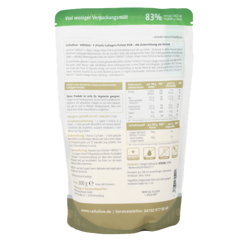 CELLUFINE VERISOL F Fisch Colla.-Pulver PUR Doypac CELLUFINE VERISOL F Fisch Colla.-Pulver PUR Doypac