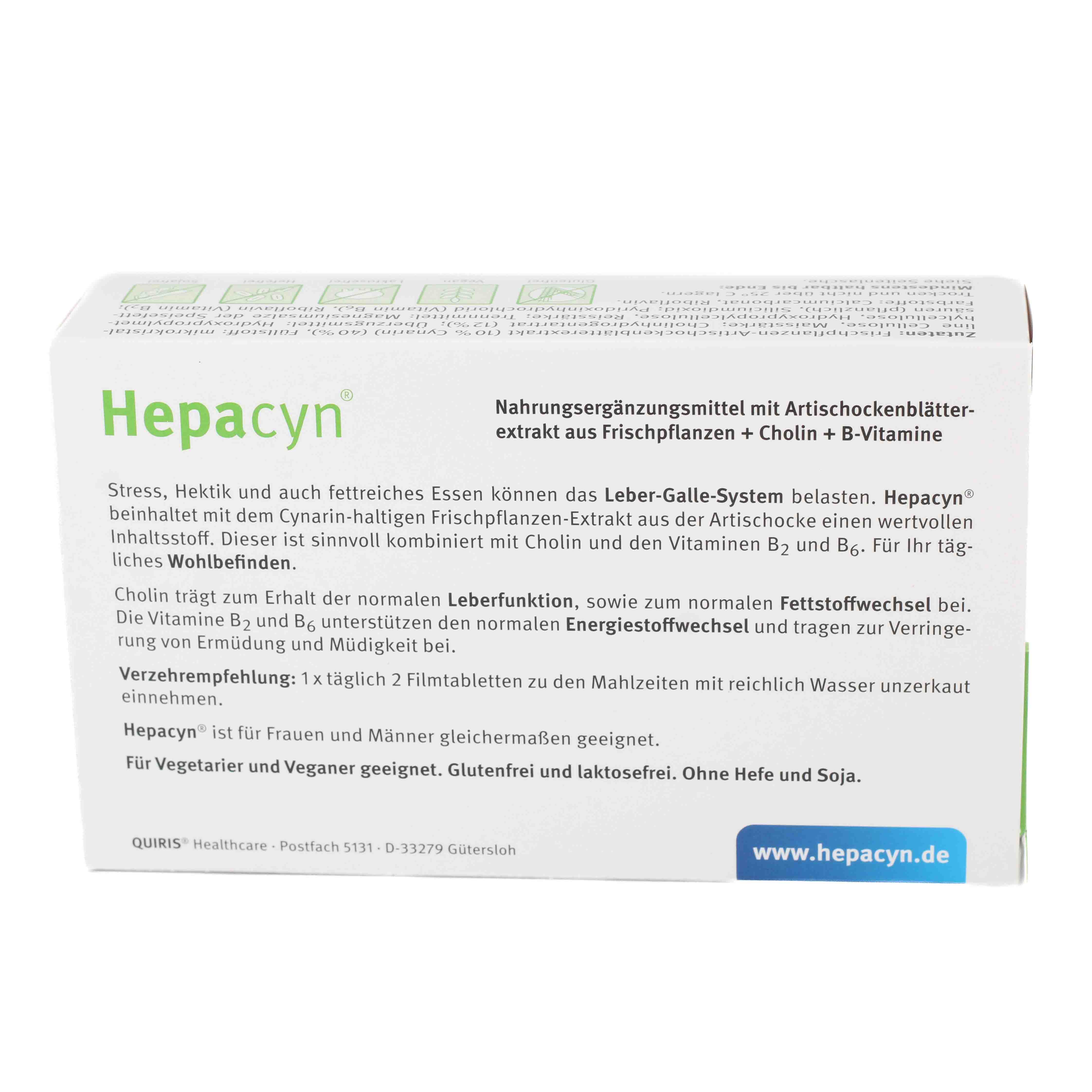 HEPACYN Artischocke Cholin Filmtabletten HEPACYN Artischocke Cholin Filmtabletten