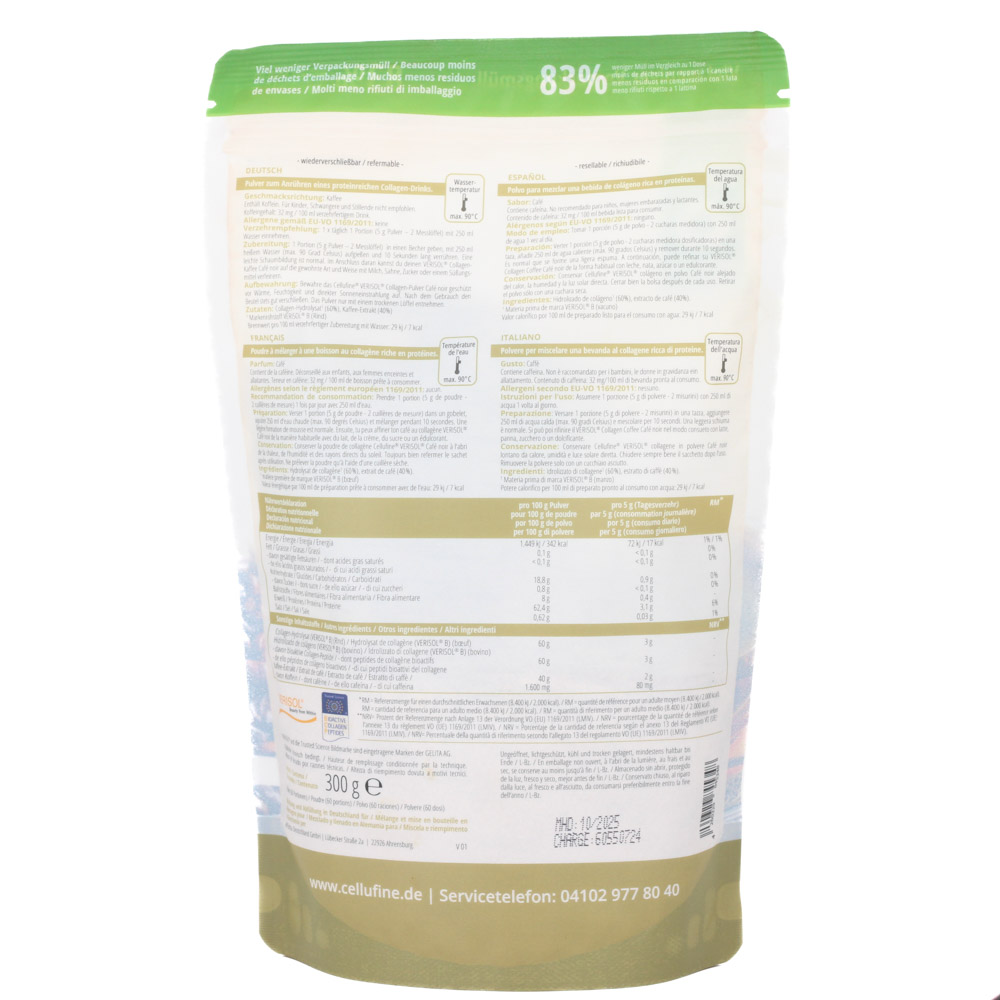 CELLUFINE Collagen-Kaffee Cafe noir VERISOL B CELLUFINE Collagen-Kaffee Cafe noir VERISOL B