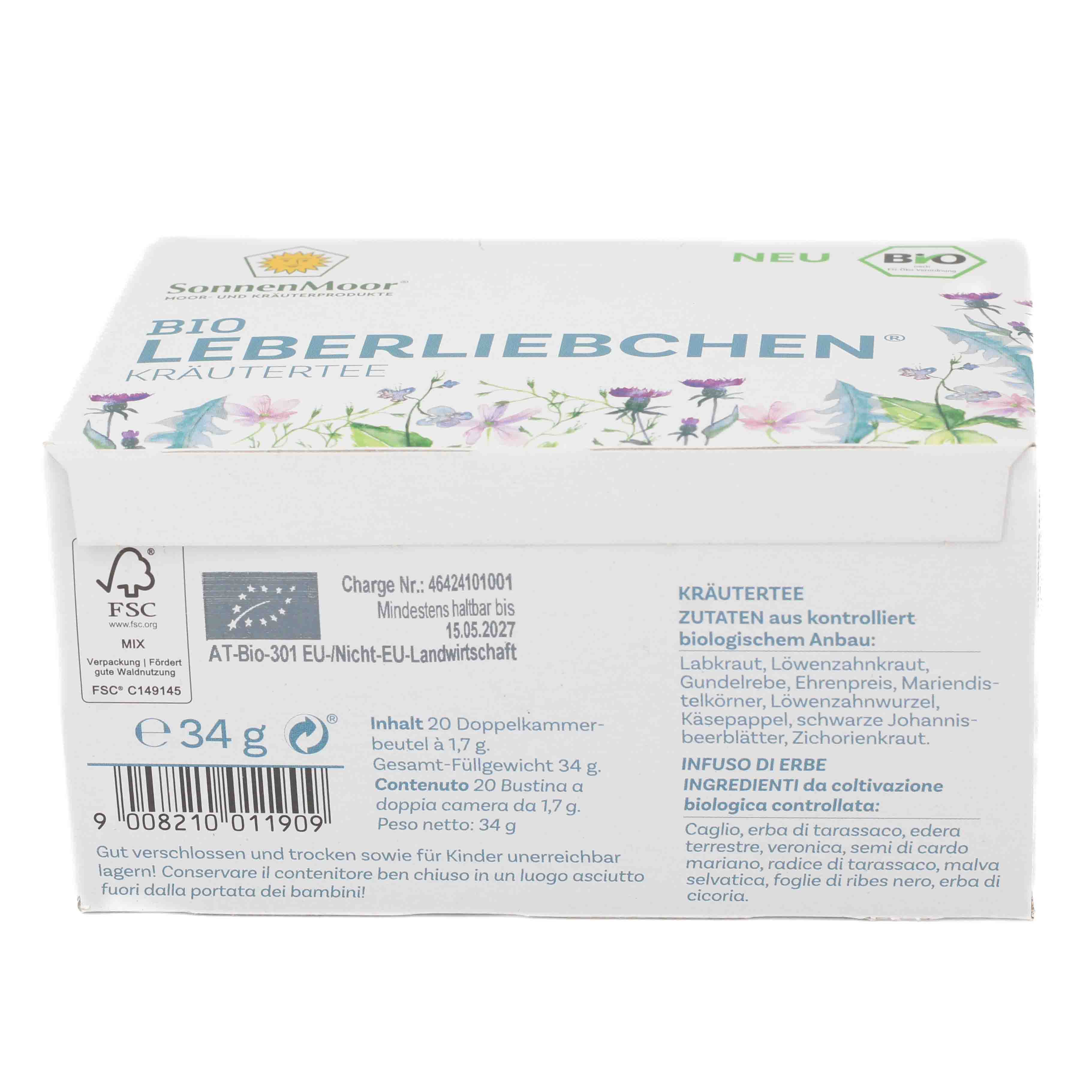 BIO LEBERLIEBCHEN Kräutertee im Filterbeutel BIO LEBERLIEBCHEN Kräutertee im Filterbeutel