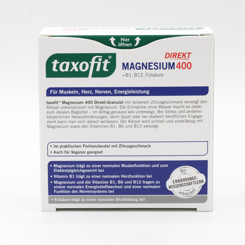 TAXOFIT Magnesium 400+B1+B6+B12+Folsäure 800 Gran. TAXOFIT Magnesium 400+B1+B6+B12+Folsäure 800 Gran.