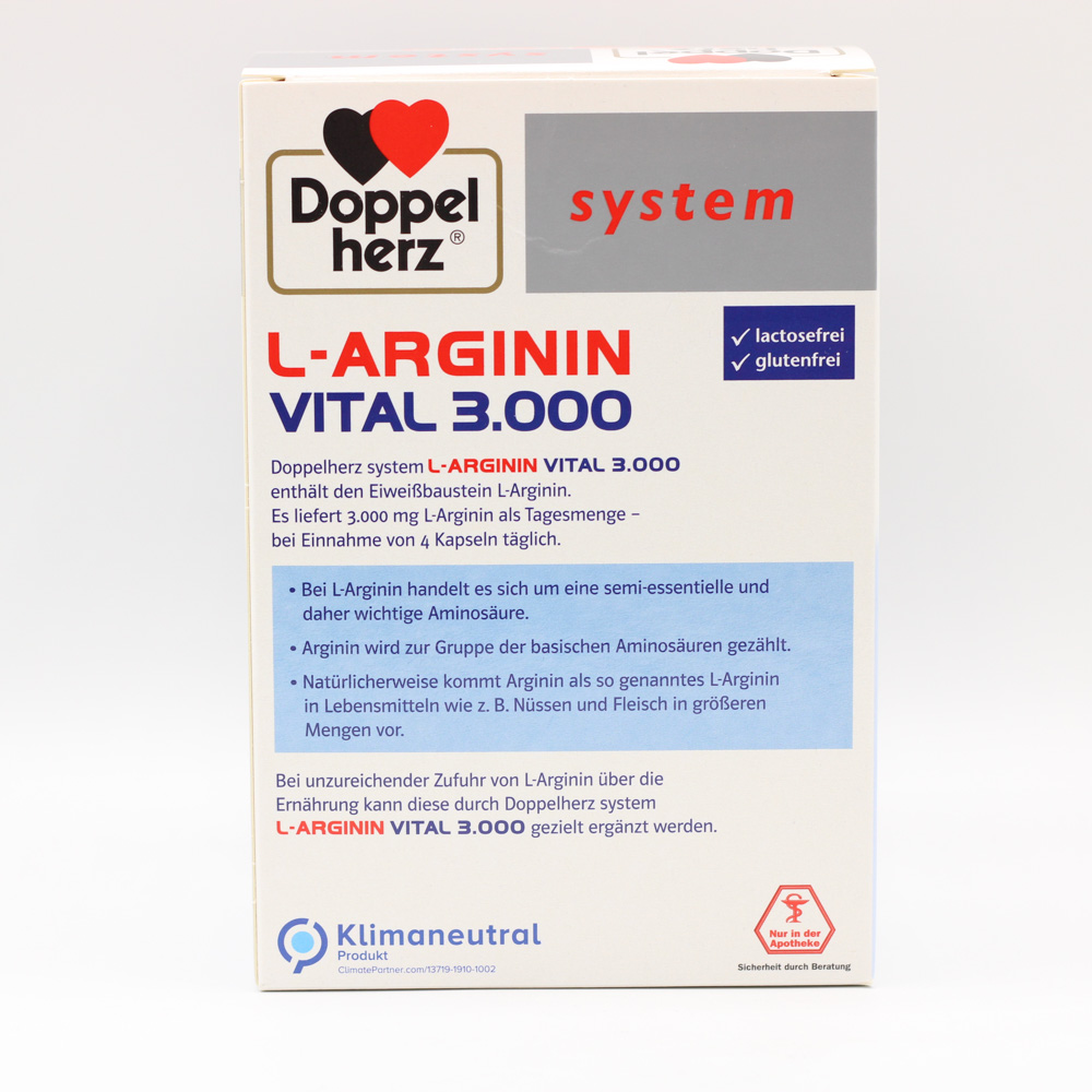 DOPPELHERZ L-Arginin Vital 3.000 system Kapseln DOPPELHERZ L-Arginin Vital 3.000 system Kapseln