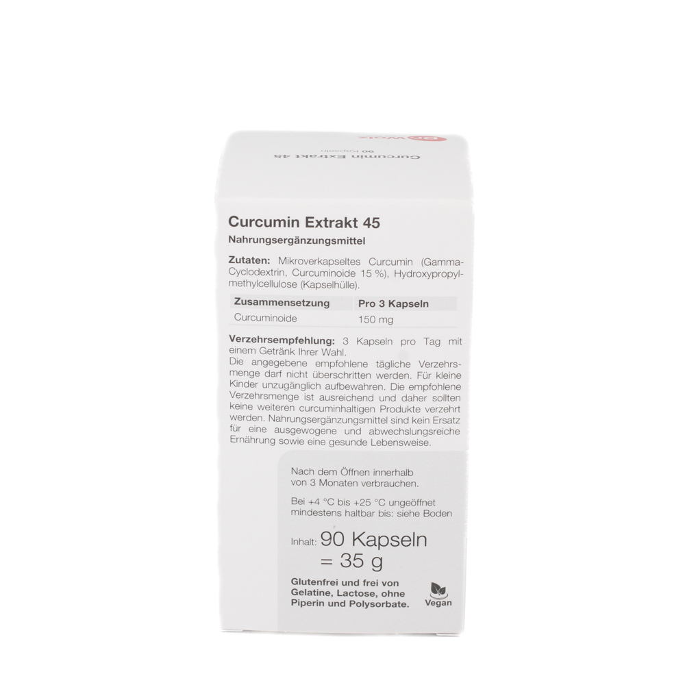 CURCUMIN EXTRAKT 45 Dr.Wolz Kapseln CURCUMIN EXTRAKT 45 Dr.Wolz Kapseln