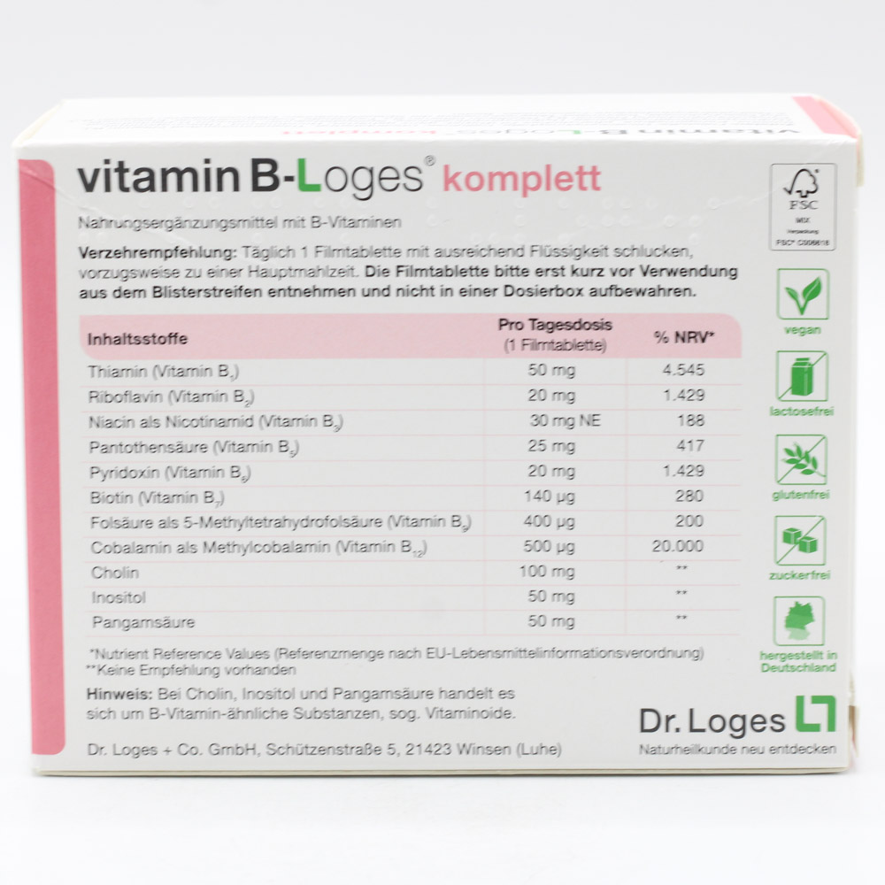 VITAMIN B-LOGES komplett Filmtabletten VITAMIN B-LOGES komplett Filmtabletten