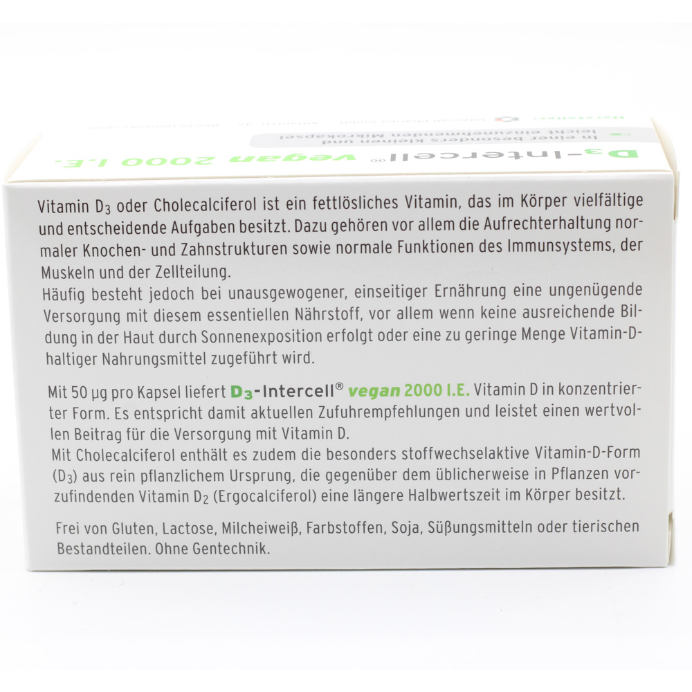 D3-INTERCELL vegan 2.000 I.E. Kapseln D3-INTERCELL vegan 2.000 I.E. Kapseln