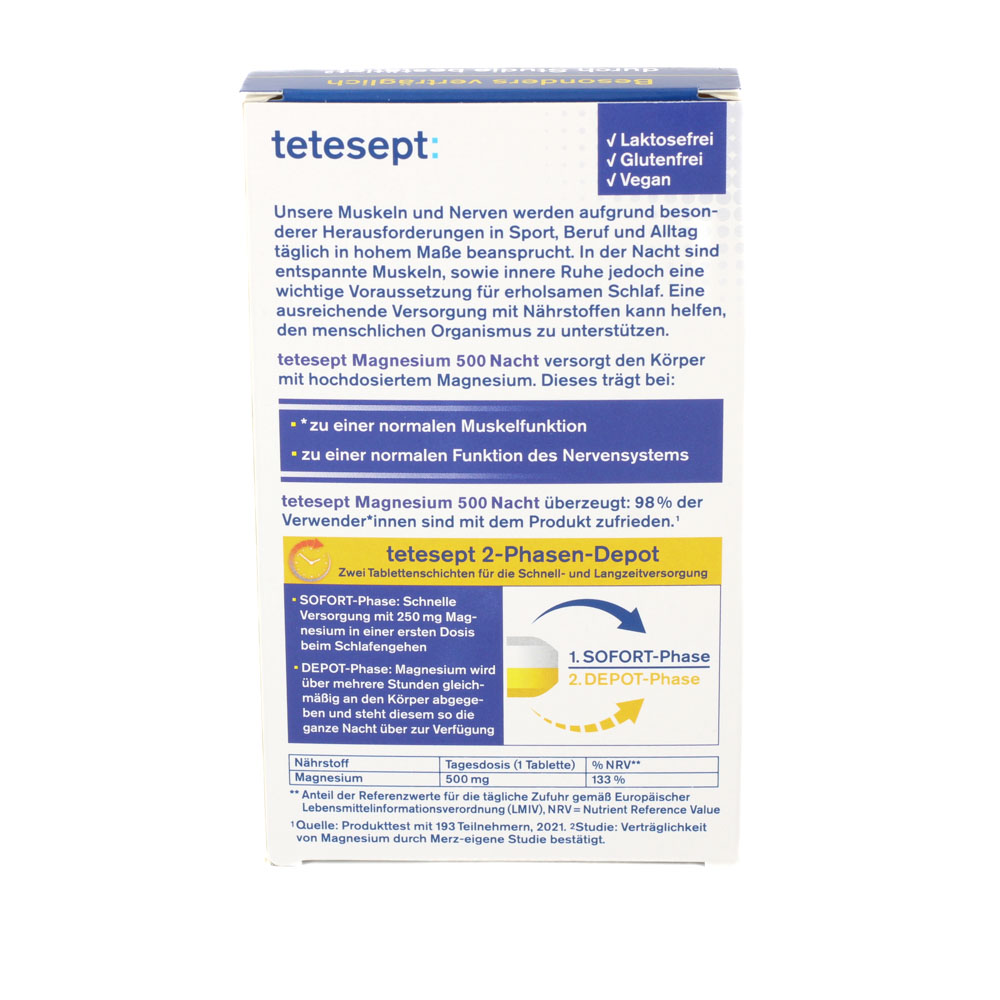 TETESEPT Magnesium 500 Nacht Tabletten TETESEPT Magnesium 500 Nacht Tabletten
