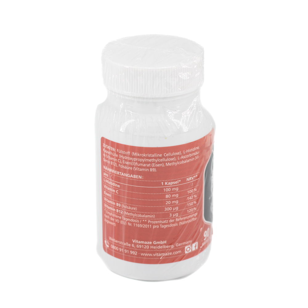 EISEN 20 mg+Histidin+Vitamine C/B9/B12 Kapseln EISEN 20 mg+Histidin+Vitamine C/B9/B12 Kapseln
