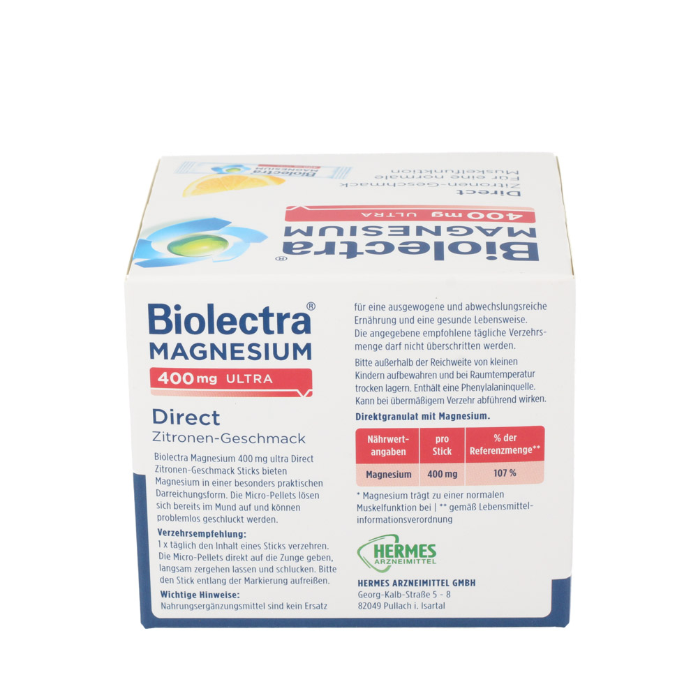 BIOLECTRA Magnesium 400 mg ultra Direct Zitrone BIOLECTRA Magnesium 400 mg ultra Direct Zitrone