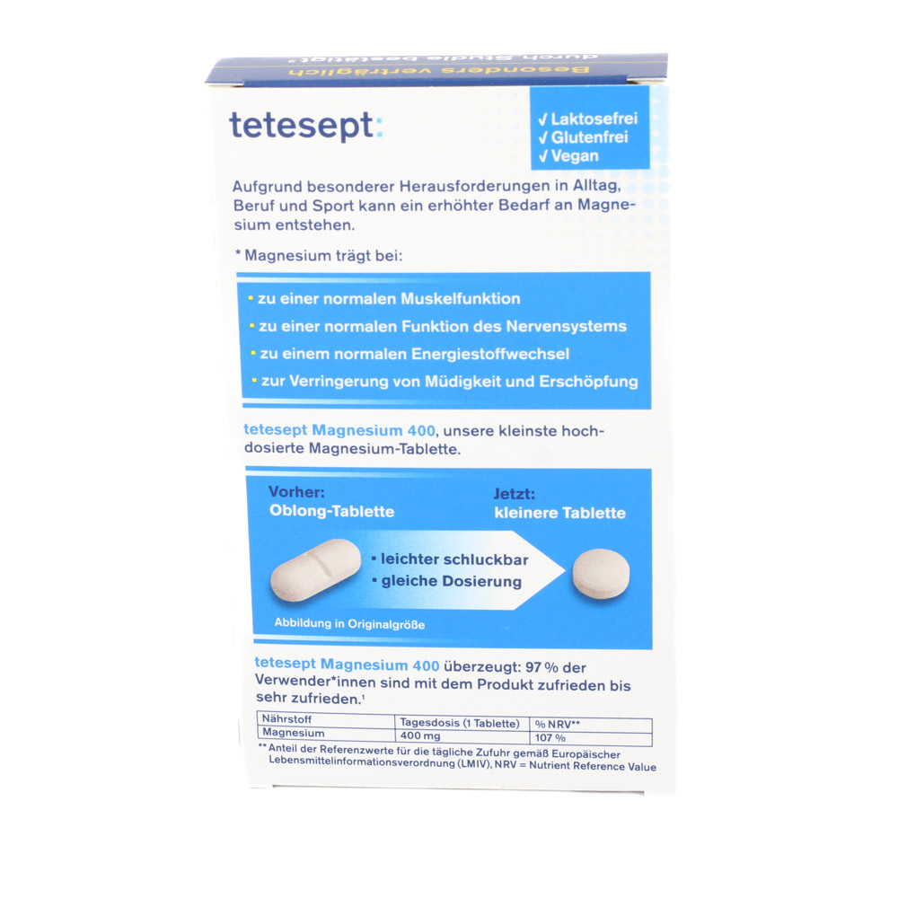 TETESEPT Magnesium 400 hochdosiert Tabletten TETESEPT Magnesium 400 hochdosiert Tabletten