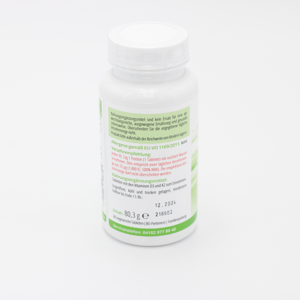 VITAMIN D3 10.000 I.E.+Natto K2 200 μg Tabletten VITAMIN D3 10.000 I.E.+Natto K2 200 μg Tabletten