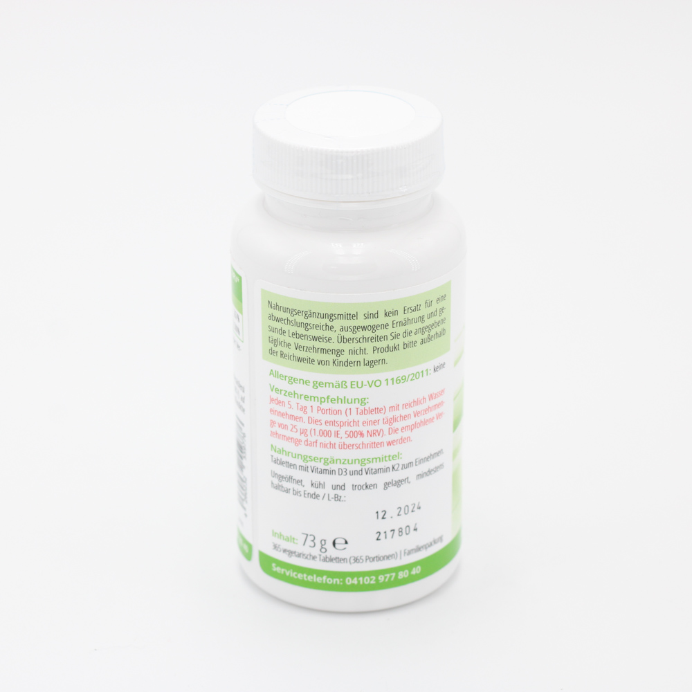 VITAMIN D3 5.000 I.E.+Natto K2 200 μg Tabletten VITAMIN D3 5.000 I.E.+Natto K2 200 μg Tabletten