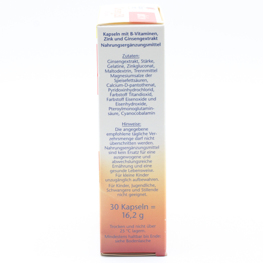 DOPPELHERZ Ginseng 250+B-Vitamine+Zink Kapseln DOPPELHERZ Ginseng 250+B-Vitamine+Zink Kapseln