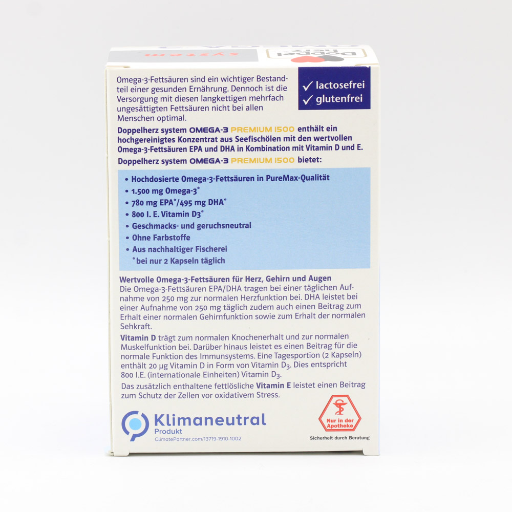 DOPPELHERZ Omega-3 Premium 1500 system Kapseln DOPPELHERZ Omega-3 Premium 1500 system Kapseln