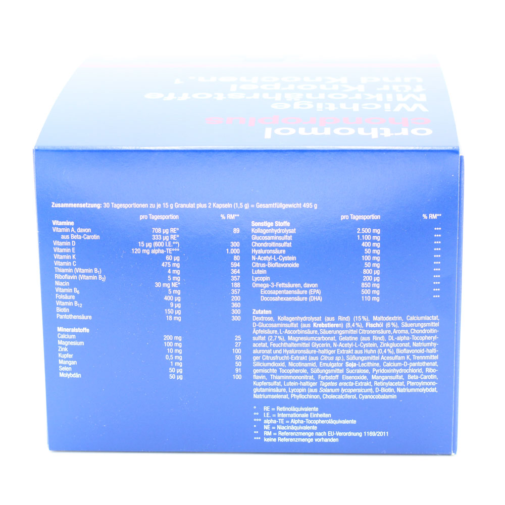 ORTHOMOL chondroplus Kombip.Granulat/Kapseln 30 St ORTHOMOL chondroplus Kombip.Granulat/Kapseln 30 St