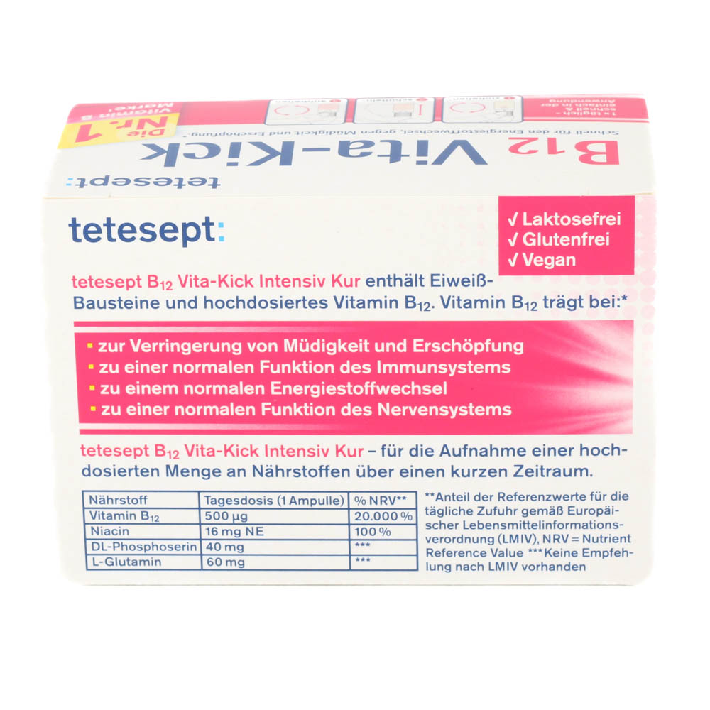 TETESEPT B12 Vita-Kick 500 μg Intensiv-Kur TRA TETESEPT B12 Vita-Kick 500 μg Intensiv-Kur TRA