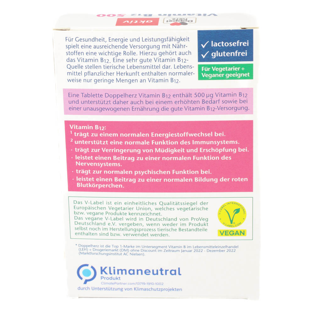 DOPPELHERZ Vitamin B12 500 Tabletten DOPPELHERZ Vitamin B12 500 Tabletten