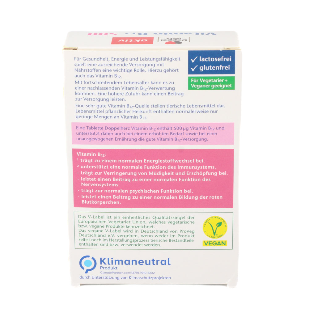 DOPPELHERZ Vitamin B12 500 Tabletten DOPPELHERZ Vitamin B12 500 Tabletten