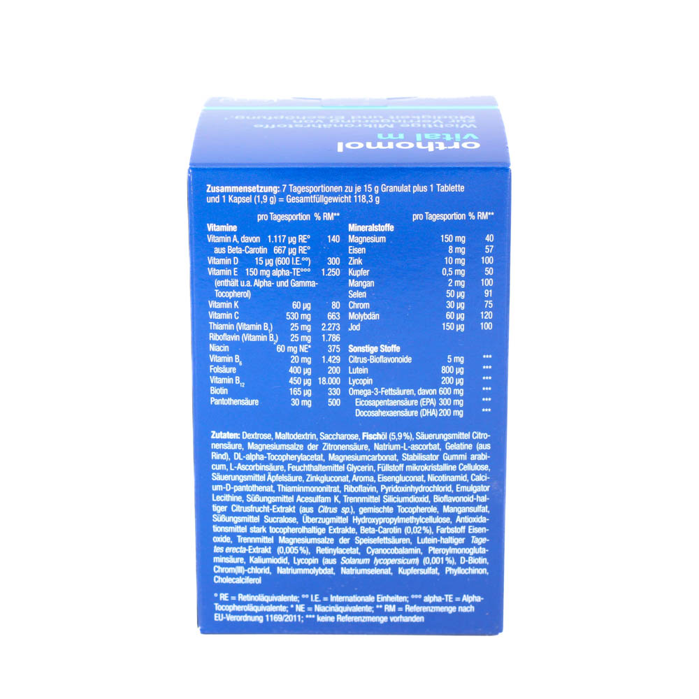 ORTHOMOL Vital M Granulat/Kap./Tabl.Kombip.7 Tage ORTHOMOL Vital M Granulat/Kap./Tabl.Kombip.7 Tage