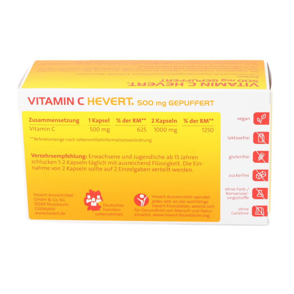VITAMIN C HEVERT® 500 mg gepuffert VITAMIN C HEVERT® 500 mg gepuffert