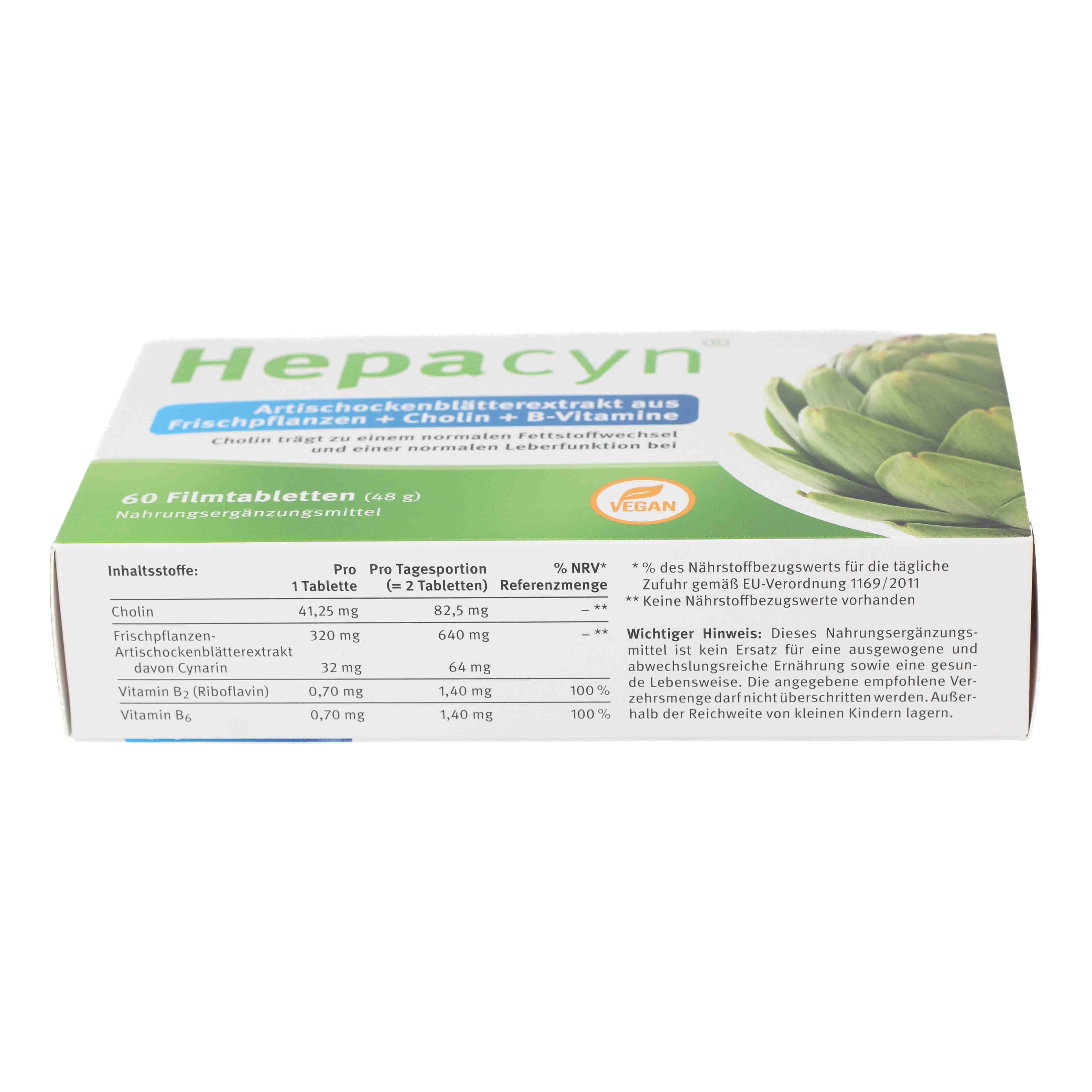 HEPACYN Artischocke Cholin Filmtabletten HEPACYN Artischocke Cholin Filmtabletten