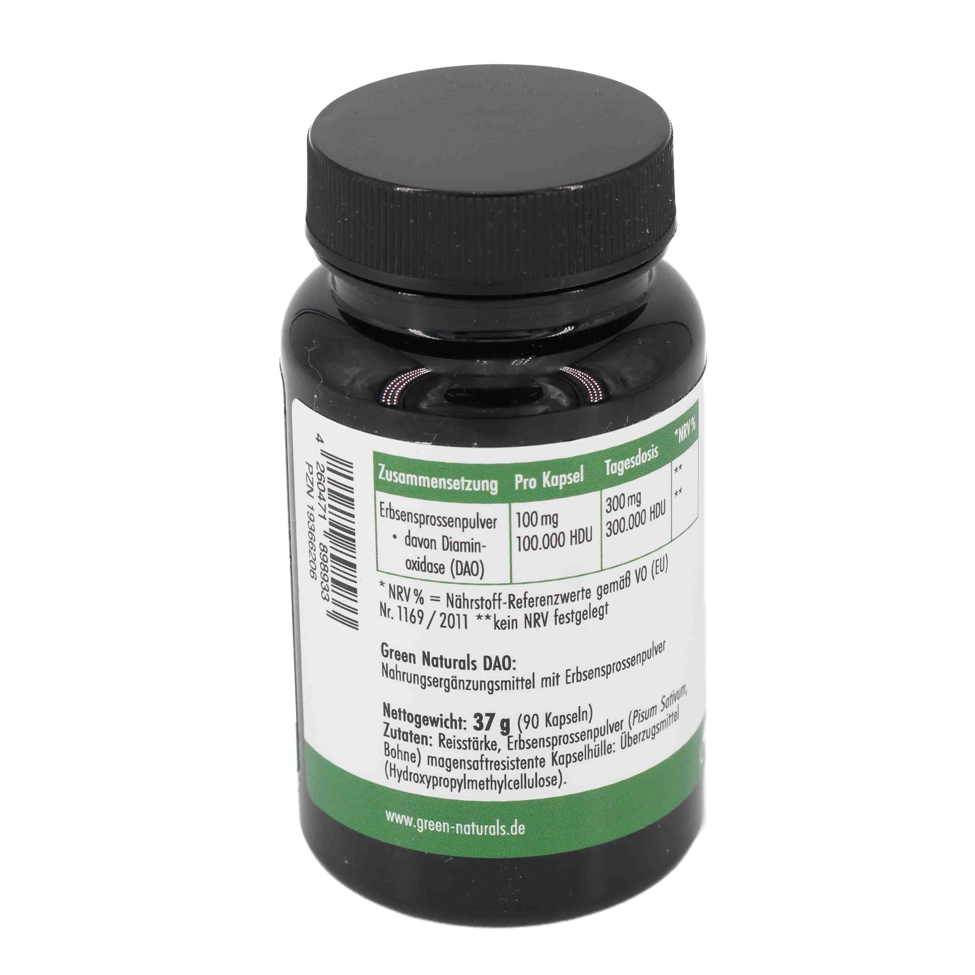 GREEN NATURALS DAO 100mg veg.zum Histaminabbau Kps GREEN NATURALS DAO 100mg veg.zum Histaminabbau Kps
