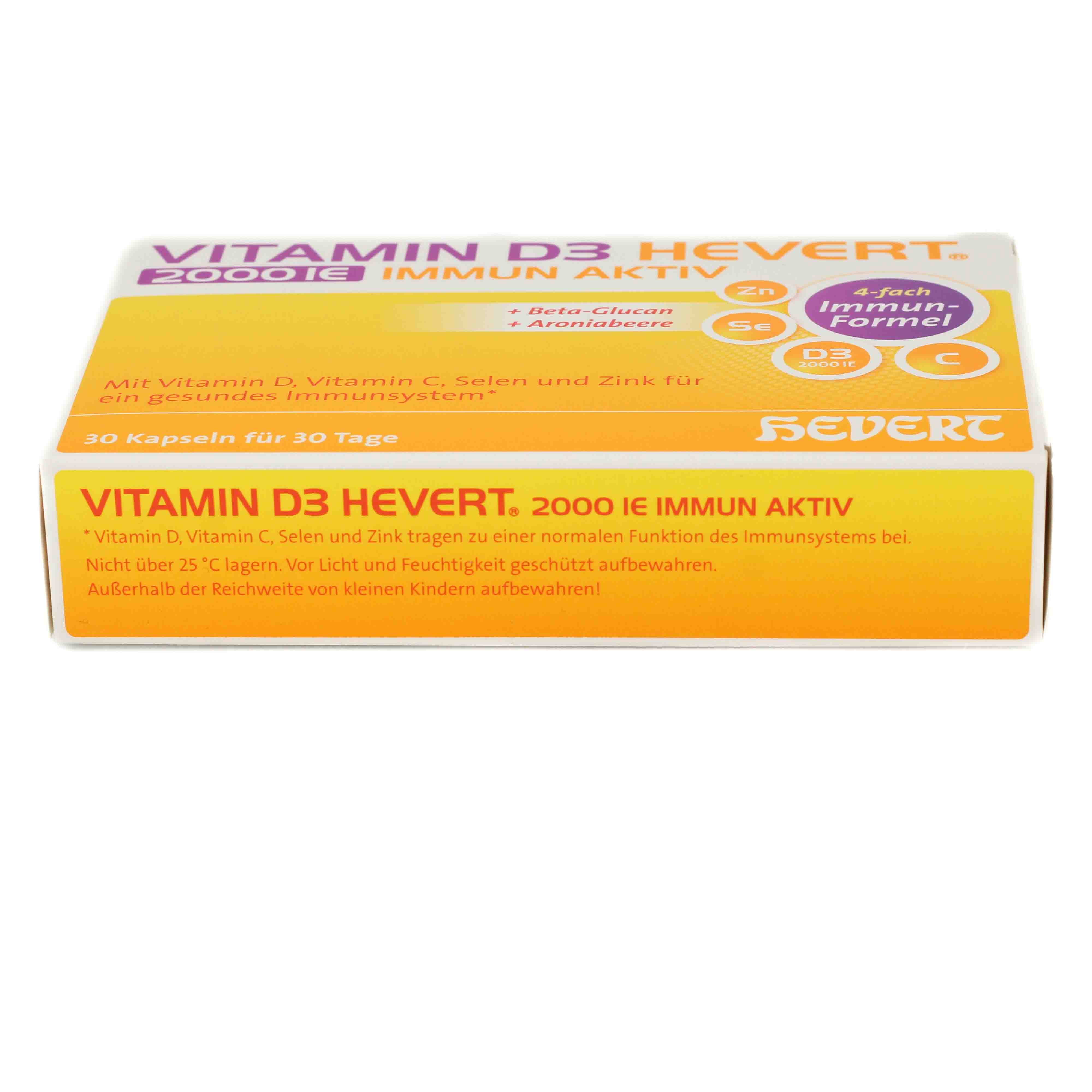 VITAMIN D3 HEVERT 2000 I.E. Immun Aktiv Kapseln VITAMIN D3 HEVERT 2000 I.E. Immun Aktiv Kapseln