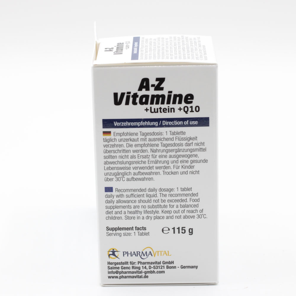 PHARMAVITAL A-Z Vitamine+Lutein+Q10 Tabletten PHARMAVITAL A-Z Vitamine+Lutein+Q10 Tabletten